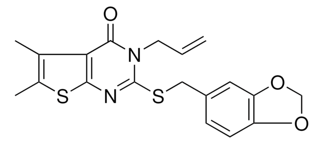 3-ALLYL-2-[(1,3-BENZODIOXOL-5-YLMETHYL)SULFANYL]-5,6-DIMETHYLTHIENO[2,3-D]PYRIMIDIN-4(3H)-ONE AldrichCPR