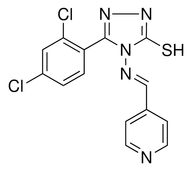 5-(2,4-DICHLOROPHENYL)-4-{[(E)-4-PYRIDINYLMETHYLIDENE]AMINO}-4H-1,2,4-TRIAZOL-3-YL HYDROSULFIDE AldrichCPR