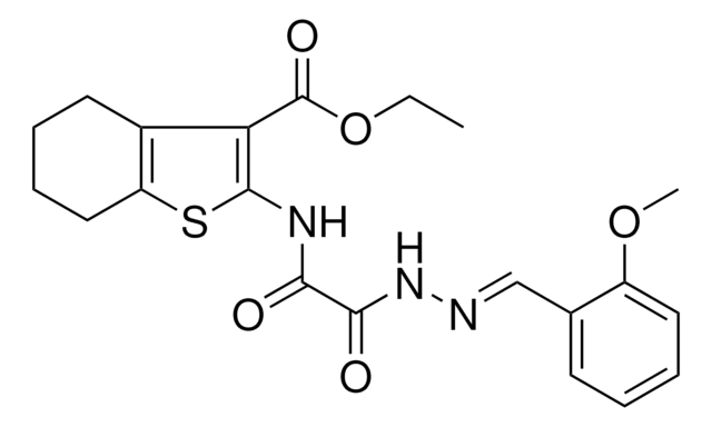 ETHYL 2-{[[(2E)-2-(2-METHOXYBENZYLIDENE)HYDRAZINO](OXO)ACETYL]AMINO}-4,5,6,7-TETRAHYDRO-1-BENZOTHIOPHENE-3-CARBOXYLATE AldrichCPR