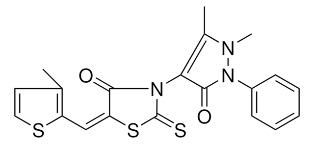 (5E)-3-(1,5-DIMETHYL-3-OXO-2-PHENYL-2,3-DIHYDRO-1H-PYRAZOL-4-YL)-5-[(3-METHYL-2-THIENYL)METHYLENE]-2-THIOXO-1,3-THIAZOLIDIN-4-ONE AldrichCPR