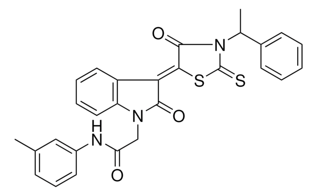 N-(3-METHYLPHENYL)-2-{(3Z)-2-OXO-3-[4-OXO-3-(1-PHENYLETHYL)-2-THIOXO-1,3-THIAZOLIDIN-5-YLIDENE]-2,3-DIHYDRO-1H-INDOL-1-YL}ACETAMIDE AldrichCPR