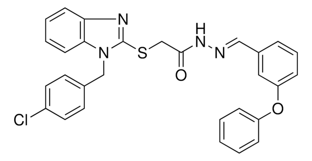 2-{[1-(4-CHLOROBENZYL)-1H-BENZIMIDAZOL-2-YL]SULFANYL}-N'-[(E)-(3-PHENOXYPHENYL)METHYLIDENE]ACETOHYDRAZIDE AldrichCPR