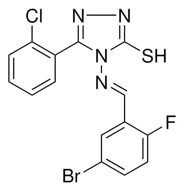 4-((5-BR-2-FLUOROBENZYLIDENE)AMINO)-5-(2-CHLOROPHENYL)-4H-1,2,4-TRIAZOLE-3-THIOL AldrichCPR