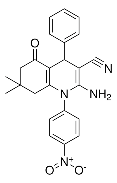 2-AMINO-7,7-DIMETHYL-1-(4-NITROPHENYL)-5-OXO-4-PHENYL-1,4,5,6,7,8-HEXAHYDRO-3-QUINOLINECARBONITRILE AldrichCPR