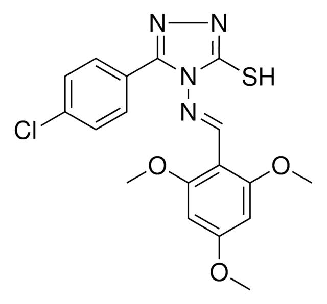 5-(4-CHLOROPHENYL)-4-{[(E)-(2,4,6-TRIMETHOXYPHENYL)METHYLIDENE]AMINO}-4H-1,2,4-TRIAZOL-3-YL HYDROSULFIDE AldrichCPR