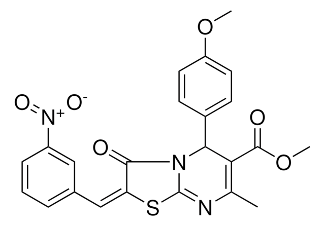 METHYL (2E)-5-(4-METHOXYPHENYL)-7-METHYL-2-(3-NITROBENZYLIDENE)-3-OXO-2,3-DIHYDRO-5H-[1,3]THIAZOLO[3,2-A]PYRIMIDINE-6-CARBOXYLATE AldrichCPR