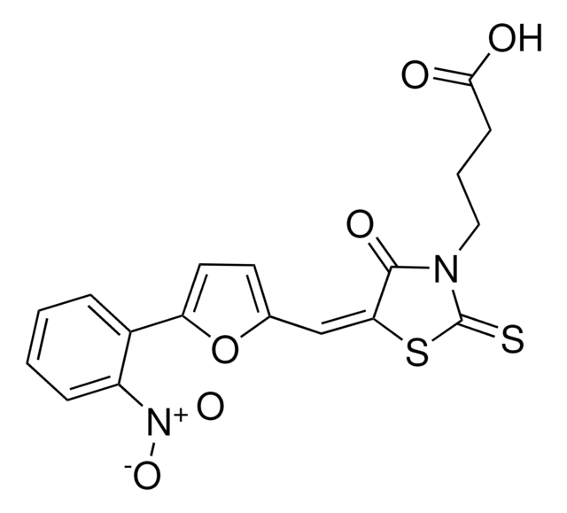 4-((5E)-5-{[5-(2-NITROPHENYL)-2-FURYL]METHYLENE}-4-OXO-2-THIOXO-1,3-THIAZOLIDIN-3-YL)BUTANOIC ACID AldrichCPR