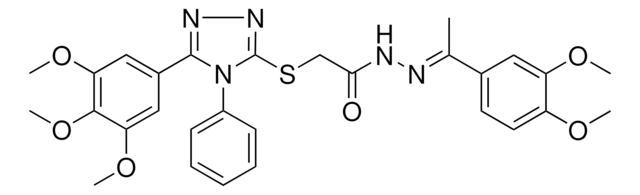 N'-[(E)-1-(3,4-DIMETHOXYPHENYL)ETHYLIDENE]-2-{[4-PHENYL-5-(3,4,5-TRIMETHOXYPHENYL)-4H-1,2,4-TRIAZOL-3-YL]SULFANYL}ACETOHYDRAZIDE AldrichCPR