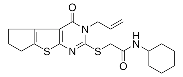 2-[(3-ALLYL-4-OXO-3,5,6,7-TETRAHYDRO-4H-CYCLOPENTA[4,5]THIENO[2,3-D]PYRIMIDIN-2-YL)SULFANYL]-N-CYCLOHEXYLACETAMIDE AldrichCPR