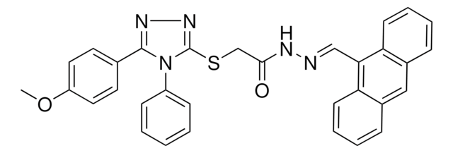 N'-[(E)-9-ANTHRYLMETHYLIDENE]-2-{[5-(4-METHOXYPHENYL)-4-PHENYL-4H-1,2,4-TRIAZOL-3-YL]SULFANYL}ACETOHYDRAZIDE AldrichCPR