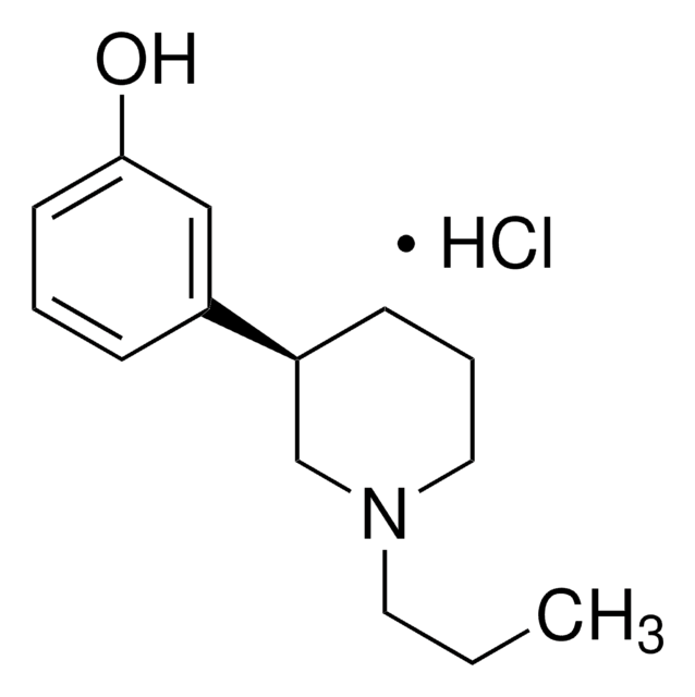 R(+)-3-(3-Hydroxyphenyl)-N-propylpiperidine hydrochloride solid