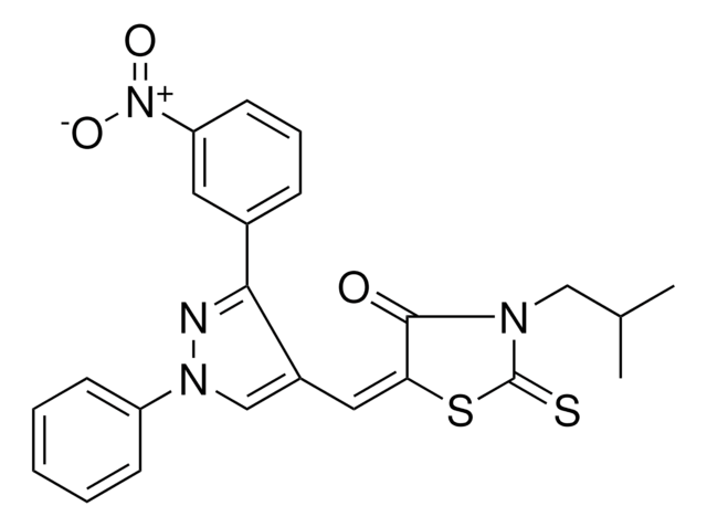 (5E)-3-ISOBUTYL-5-{[3-(3-NITROPHENYL)-1-PHENYL-1H-PYRAZOL-4-YL]METHYLENE}-2-THIOXO-1,3-THIAZOLIDIN-4-ONE AldrichCPR