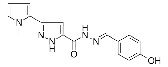 N'-(4-HYDROXYBENZYLIDENE)-3-(1-ME-1H-PYRROL-2-YL)-1H-PYRAZOLE-5-CARBOHYDRAZIDE AldrichCPR