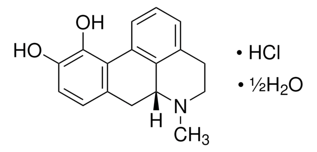 R-(&#8722;)-阿朴吗啡 盐酸盐 半水合物 calcined, &#8805;98% (TLC)