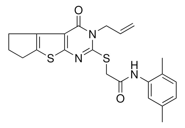 2-[(3-ALLYL-4-OXO-3,5,6,7-TETRAHYDRO-4H-CYCLOPENTA[4,5]THIENO[2,3-D]PYRIMIDIN-2-YL)SULFANYL]-N-(2,5-DIMETHYLPHENYL)ACETAMIDE AldrichCPR