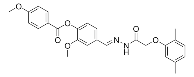 4-(2-((2,5-DIMETHYLPHENOXY)AC)CARBOHYDRAZONOYL)-2-MEO-PHENYL 4-METHOXYBENZOATE AldrichCPR