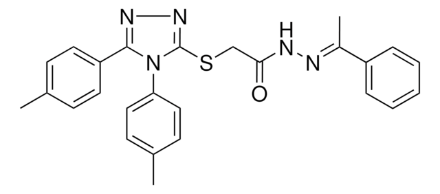 2-{[4,5-BIS(4-METHYLPHENYL)-4H-1,2,4-TRIAZOL-3-YL]SULFANYL}-N'-[(E)-1-PHENYLETHYLIDENE]ACETOHYDRAZIDE AldrichCPR