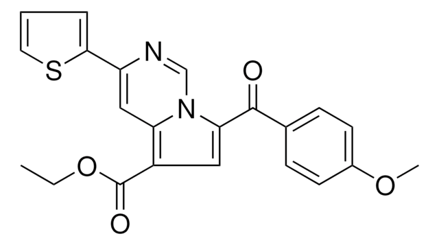 ETHYL 7-(4-METHOXYBENZOYL)-3-(2-THIENYL)PYRROLO(1,2-C)PYRIMIDINE-5-CARBOXYLATE AldrichCPR