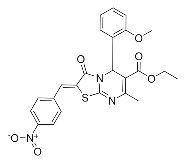 ETHYL (2Z)-5-(2-METHOXYPHENYL)-7-METHYL-2-(4-NITROBENZYLIDENE)-3-OXO-2,3-DIHYDRO-5H-[1,3]THIAZOLO[3,2-A]PYRIMIDINE-6-CARBOXYLATE AldrichCPR