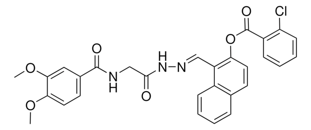 1-[(E)-(2-{2-[(3,4-DIMETHOXYBENZOYL)AMINO]ACETYL}HYDRAZONO)METHYL]-2-NAPHTHYL 2-CHLOROBENZOATE AldrichCPR