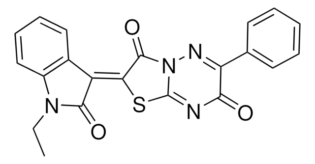 (2Z)-2-(1-ETHYL-2-OXO-1,2-DIHYDRO-3H-INDOL-3-YLIDENE)-6-PHENYL-7H-[1,3]THIAZOLO[3,2-B][1,2,4]TRIAZINE-3,7(2H)-DIONE AldrichCPR