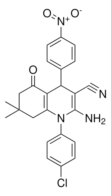 2-AMINO-1-(4-CHLOROPHENYL)-7,7-DIMETHYL-4-(4-NITROPHENYL)-5-OXO-1,4,5,6,7,8-HEXAHYDRO-3-QUINOLINECARBONITRILE AldrichCPR