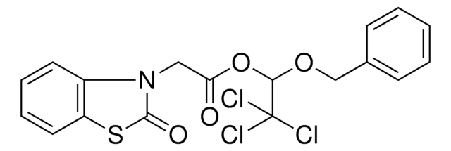 (2-OXO-BENZOTHIAZOL-3-YL)-ACETIC ACID 1-BENZYLOXY-2,2,2-TRICHLORO-ETHYL ESTER AldrichCPR