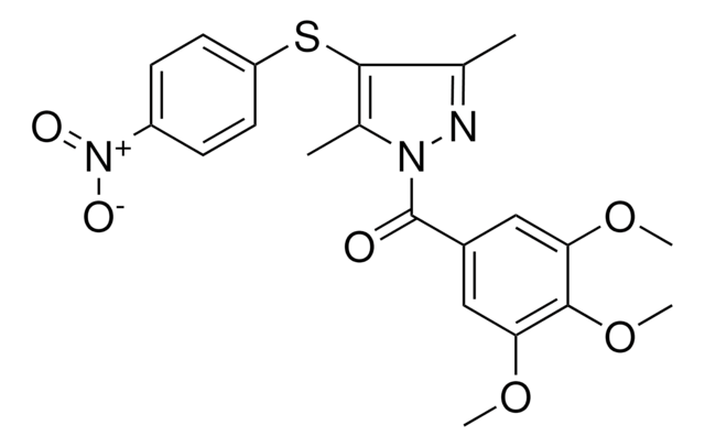 3,5-DIMETHYL-4-((4-NITROPHENYL)THIO)-1-(3,4,5-TRIMETHOXYBENZOYL)-1H-PYRAZOLE AldrichCPR