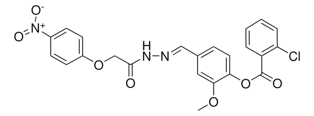 2-METHOXY-4-(2-((4-NITROPHENOXY)ACETYL)CARBOHYDRAZONOYL)PHENYL 2-CHLOROBENZOATE AldrichCPR