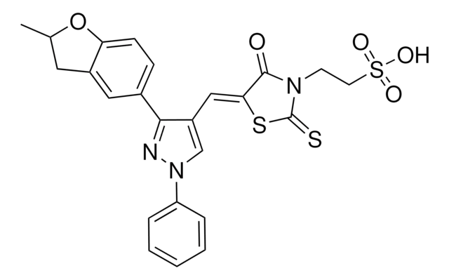2-((5Z)-5-{[3-(2-METHYL-2,3-DIHYDRO-1-BENZOFURAN-5-YL)-1-PHENYL-1H-PYRAZOL-4-YL]METHYLENE}-4-OXO-2-THIOXO-1,3-THIAZOLIDIN-3-YL)ETHANESULFONIC ACID AldrichCPR