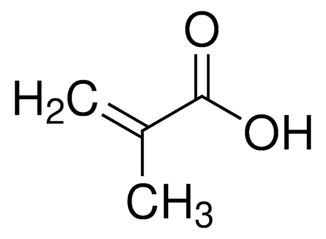 Methacrylic acid contains 250&#160;ppm MEHQ as inhibitor, 99%