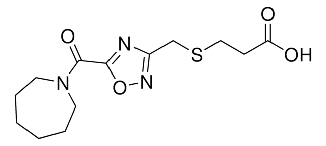 3-({[5-(1-Azepanylcarbonyl)-1,2,4-oxadiazol-3-yl]methyl}sulfanyl)propanoic acid AldrichCPR