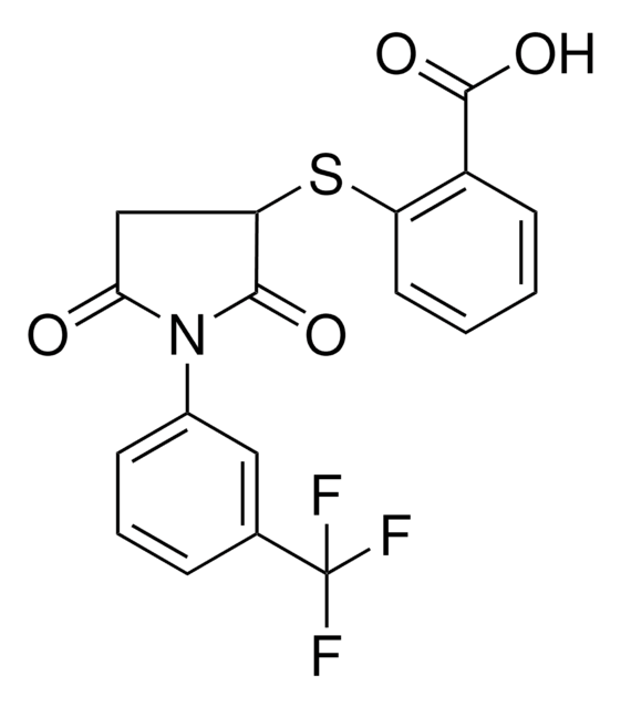 2-(2,5-DIOXO-1-(3-TRIFLUOROMETHYL-PHENYL)-PYRROLIDIN-3-YLSULFANYL)-BENZOIC ACID AldrichCPR