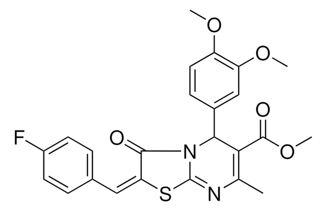 METHYL (2E)-5-(3,4-DIMETHOXYPHENYL)-2-(4-FLUOROBENZYLIDENE)-7-METHYL-3-OXO-2,3-DIHYDRO-5H-[1,3]THIAZOLO[3,2-A]PYRIMIDINE-6-CARBOXYLATE AldrichCPR