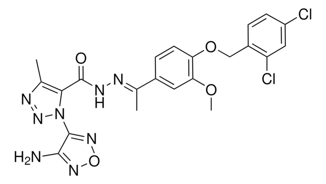 1-(4-AMINO-1,2,5-OXADIAZOL-3-YL)-N'-((E)-1-{4-[(2,4-DICHLOROBENZYL)OXY]-3-METHOXYPHENYL}ETHYLIDENE)-4-METHYL-1H-1,2,3-TRIAZOLE-5-CARBOHYDRAZIDE AldrichCPR