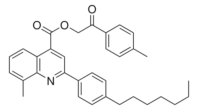 2-(4-METHYLPHENYL)-2-OXOETHYL 2-(4-HEPTYLPHENYL)-8-METHYL-4-QUINOLINECARBOXYLATE AldrichCPR