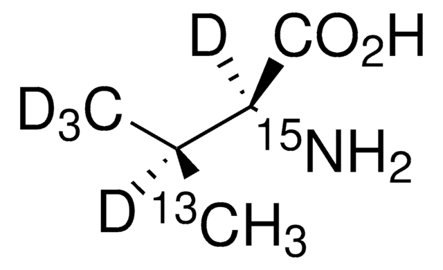 L-Valine-13C,d5,15N (2,3,4,4,4-d5, pro-R-methyl-13C) &#8805;95% 15N, &#8805;95 atom % D, &#8805;97 atom % 13C, &#8805;95% (CP), optical purity&#8805;95% (at &#945;-carbon)