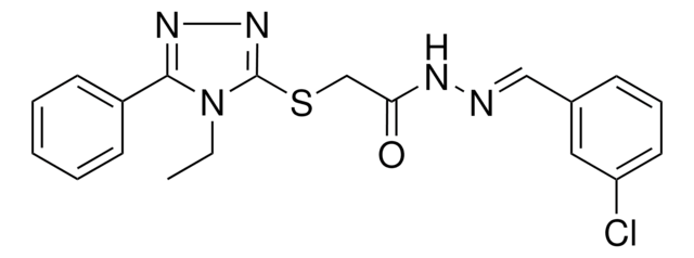 N'-(3-CHLOROBENZYLIDENE)-2-((4-ET-5-PH-4H-1,2,4-TRIAZOL-3-YL)THIO)ACETOHYDRAZIDE AldrichCPR