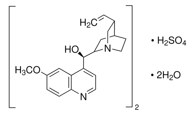 奎宁 硫酸酯 meets USP testing specifications, monograph mol wt. 782.94 ((C20H24N2O2)2 . H2SO4 . 2H2O)