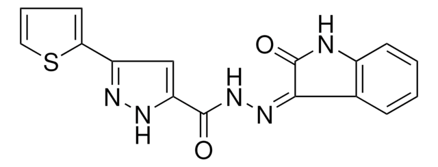 N'-[(3Z)-2-OXO-1,2-DIHYDRO-3H-INDOL-3-YLIDENE]-3-(2-THIENYL)-1H-PYRAZOLE-5-CARBOHYDRAZIDE AldrichCPR