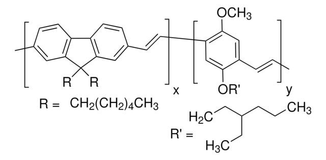 聚((9,9-二己基-9H-芴-2,7-乙烯撑)-co-(1-甲氧基-4-(2-乙基己氧基)-2,5-苯撑乙烯撑))&#65292;90:10 摩尔数比