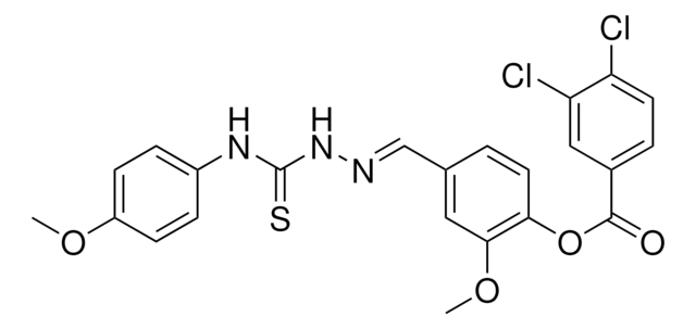2-MEO-4-(2-((4-MEO-ANILINO)CARBOTHIOYL)CARBOHYDRAZONOYL)PH 3,4-DICHLOROBENZOATE AldrichCPR