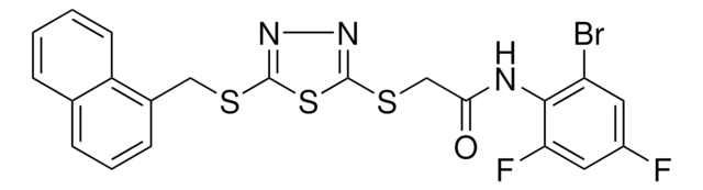 N-(2-BROMO-4,6-DIFLUOROPHENYL)-2-({5-[(1-NAPHTHYLMETHYL)SULFANYL]-1,3,4-THIADIAZOL-2-YL}SULFANYL)ACETAMIDE AldrichCPR