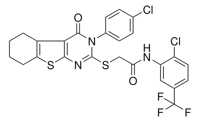 2-{[3-(4-CHLOROPHENYL)-4-OXO-3,4,5,6,7,8-HEXAHYDRO[1]BENZOTHIENO[2,3-D]PYRIMIDIN-2-YL]SULFANYL}-N-[2-CHLORO-5-(TRIFLUOROMETHYL)PHENYL]ACETAMIDE AldrichCPR