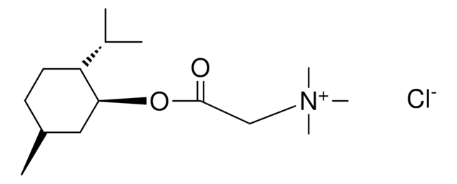 (2-ISOPROPYL-5-METHYL-CYCLOHEXYLOXYCARBONYLMETHYL)-TRIMETHYL-AMMONIUM, CHLORIDE AldrichCPR