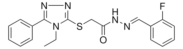 2-((4-ET-5-PH-4H-1,2,4-TRIAZOL-3-YL)THIO)-N'-(2-FLUOROBENZYLIDENE)ACETOHYDRAZIDE AldrichCPR