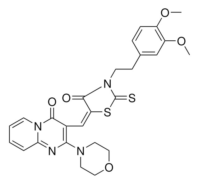 3-((E)-{3-[2-(3,4-DIMETHOXYPHENYL)ETHYL]-4-OXO-2-THIOXO-1,3-THIAZOLIDIN-5-YLIDENE}METHYL)-2-(4-MORPHOLINYL)-4H-PYRIDO[1,2-A]PYRIMIDIN-4-ONE AldrichCPR