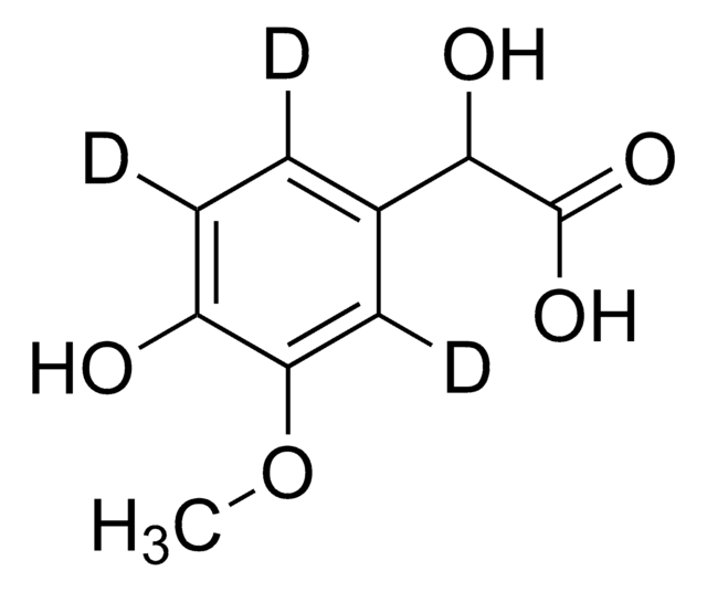(+\-)-4-Hydroxy-3-methoxymandelic Acid-D3 (ring-D3) solution 100&#160;&#956;g/mL in methanol, ampule of 1&#160;mL, certified reference material, Cerilliant&#174;