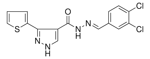3-THIOPHEN-2YL-1H-PYRAZOLE-4-CARBOXYLIC ACID (3,4-DICHLORO-BENZYLIDENE)HYDRAZIDE AldrichCPR