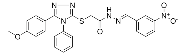 2-{[5-(4-METHOXYPHENYL)-4-PHENYL-4H-1,2,4-TRIAZOL-3-YL]SULFANYL}-N'-[(E)-(3-NITROPHENYL)METHYLIDENE]ACETOHYDRAZIDE AldrichCPR